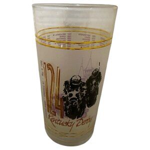 Vintage Kentucky Derby 1998 Glass Libbey Tumbler Mint Julep 5.25" Frosted 124Th
